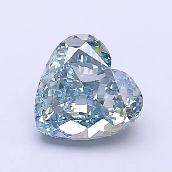 1.02ct HEART Fancy Intense Blue VVS2 Coloured Lab diamond