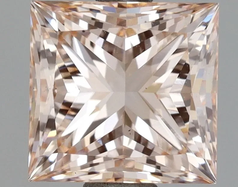 2.03ct PRINCESS Fancy Pink VS2 Coloured Lab diamond