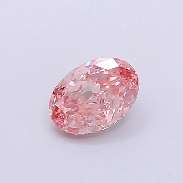 0.99ct OVAL Fancy Vivid Pink VVS2 Coloured Lab diamond