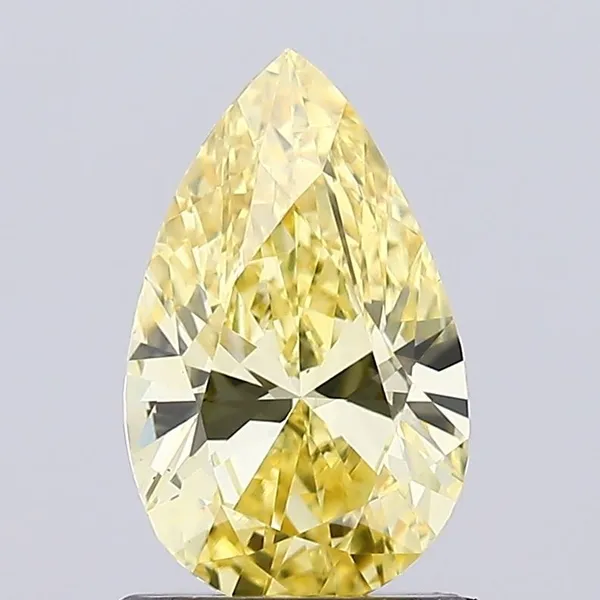 0.94ct PEAR Fancy Intense Yellow VS1 Coloured Lab diamond