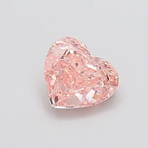 0.92ct HEART Fancy Intense Pink VS1 Coloured Lab diamond