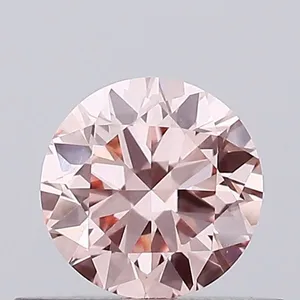 0.42ct ROUND Fancy Intense Pink VVS2 Coloured Lab diamond