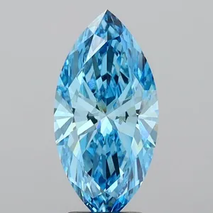 2.53ct MARQUISE Fancy Vivid Blue VVS2 Coloured Lab diamond