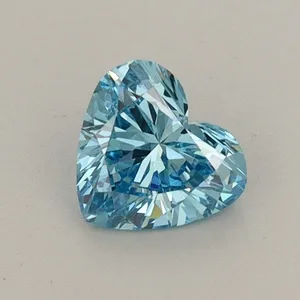 0.55ct HEART Fancy Vivid Blue VS1 Coloured Lab diamond