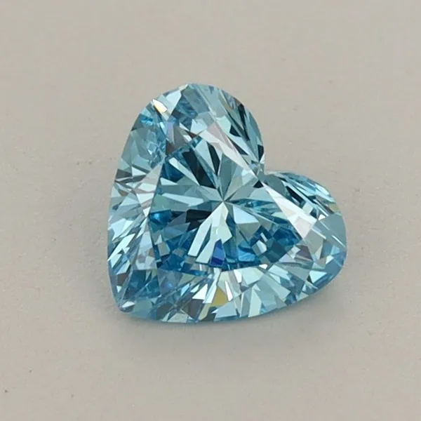 0.55ct HEART Fancy Vivid Blue VS1 Coloured Lab diamond
