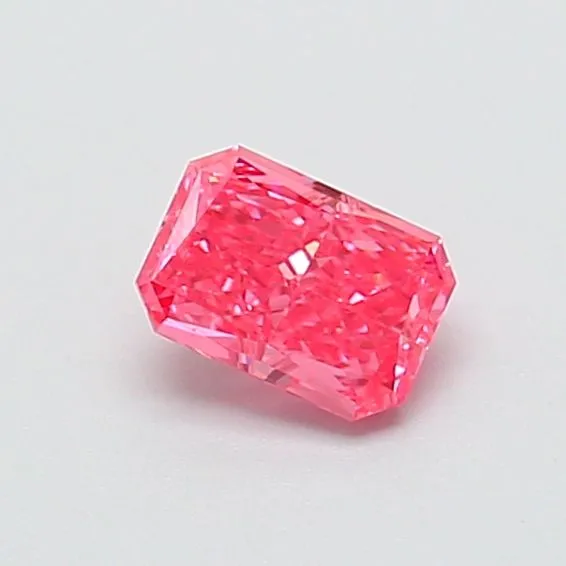 0.52ct RADIANT Fancy Vivid Pink VS1 Coloured Lab diamond