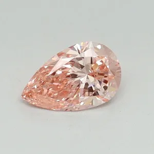 0.35ct PEAR Fancy Vivid Pink VS2 Coloured Lab diamond