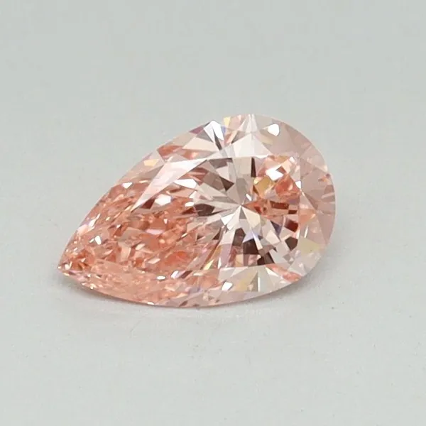 0.35ct PEAR Fancy Vivid Pink VS2 Coloured Lab diamond