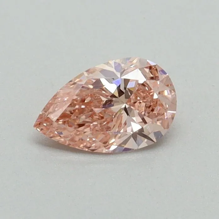 0.35ct PEAR Fancy Vivid Pink VS2 Coloured Lab diamond