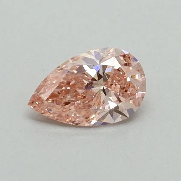 0.35ct PEAR Fancy Vivid Pink VS2 Coloured Lab diamond