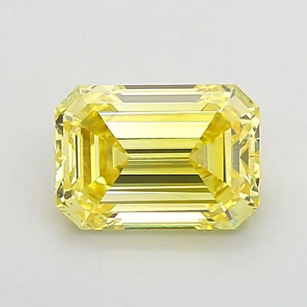 1.01ct EMERALD Fancy Intense Yellow VVS2 Coloured Lab diamond