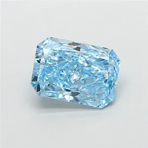 1.02ct RADIANT Fancy Vivid Blue SI1 Coloured Lab diamond