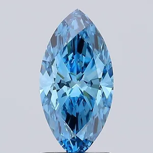 1.46ct MARQUISE Fancy Vivid Blue VS2 Coloured Lab diamond