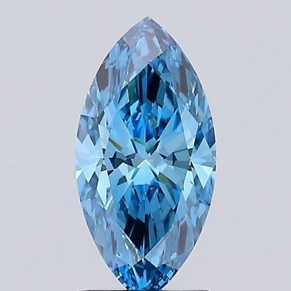 1.46ct MARQUISE Fancy Vivid Blue VS2 Coloured Lab diamond