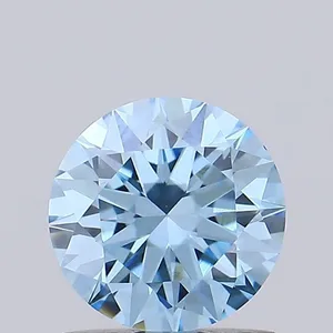 0.93ct ROUND Fancy Vivid Blue VS1 Coloured Lab diamond