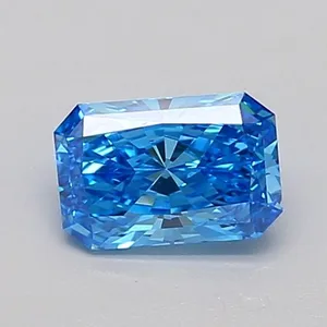 0.63ct RADIANT Fancy Vivid Blue VS1 Coloured Lab diamond