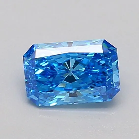 0.63ct RADIANT Fancy Vivid Blue VS1 Coloured Lab diamond
