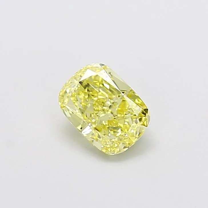 1.01ct CUSHION Fancy Intense Yellow VS2 Coloured Lab diamond
