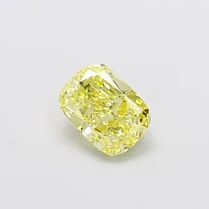 1.01ct CUSHION Fancy Intense Yellow VS2 Coloured Lab diamond