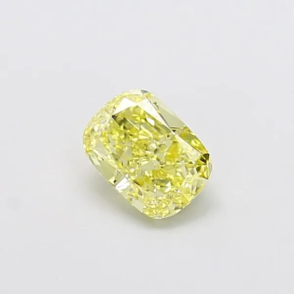 1.01ct CUSHION Fancy Intense Yellow VS2 Coloured Lab diamond