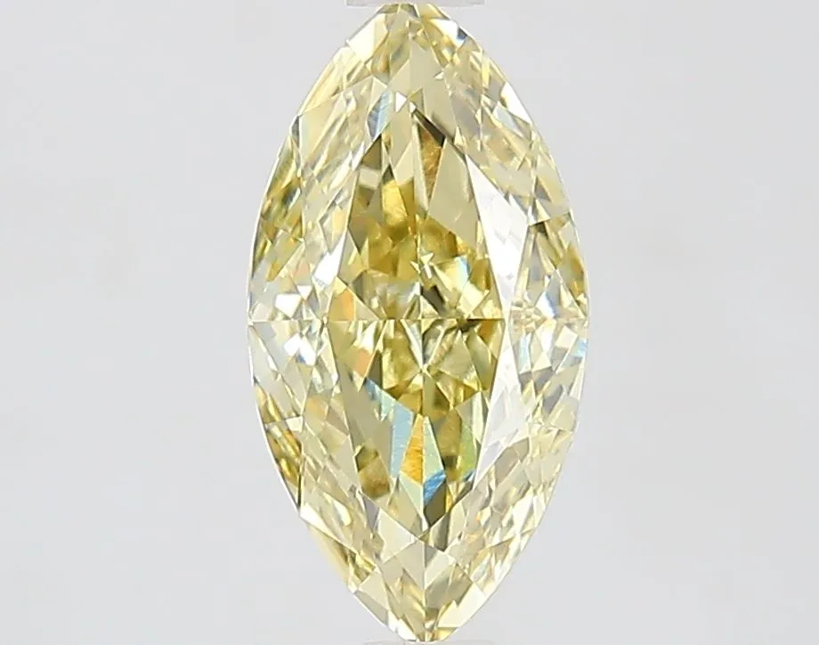1.50ct MARQUISE Fancy Yellow VVS2 Coloured Lab diamond