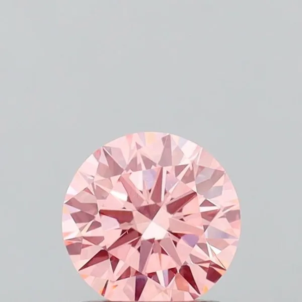 1ct ROUND Fancy Intense Pink VS1 Coloured Lab diamond