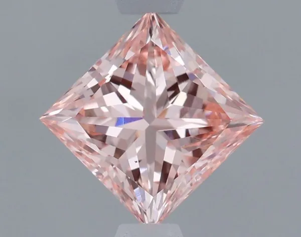 0.95ct PRINCESS Fancy Intense Pink VS1 Coloured Lab diamond