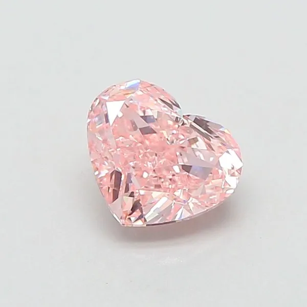 1.01ct HEART Fancy Vivid Pink VS1 Coloured Lab diamond