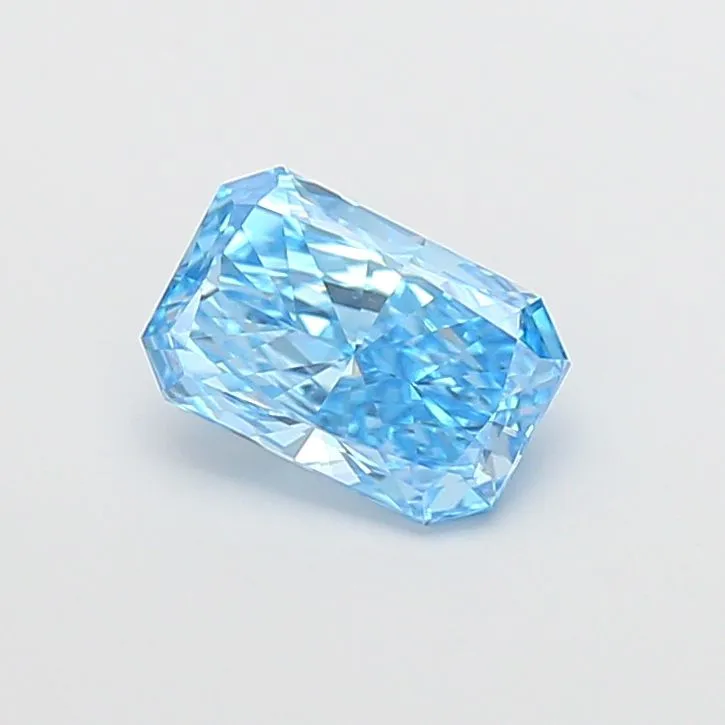 1.09ct RADIANT Fancy Vivid Blue VS1 Coloured Lab diamond