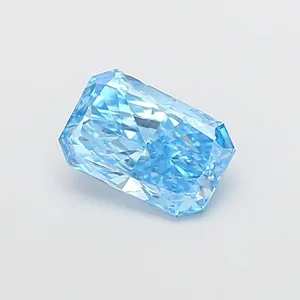 1.09ct RADIANT Fancy Vivid Blue VS1 Coloured Lab diamond