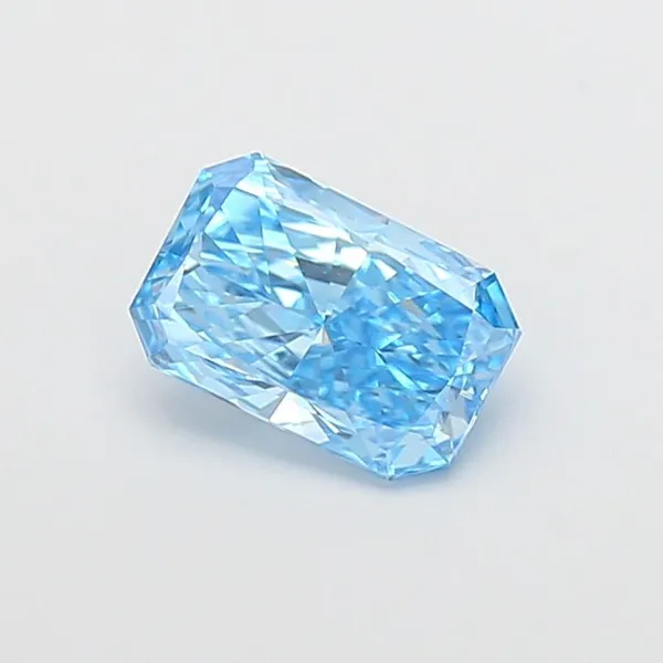 1.09ct RADIANT Fancy Vivid Blue VS1 Coloured Lab diamond