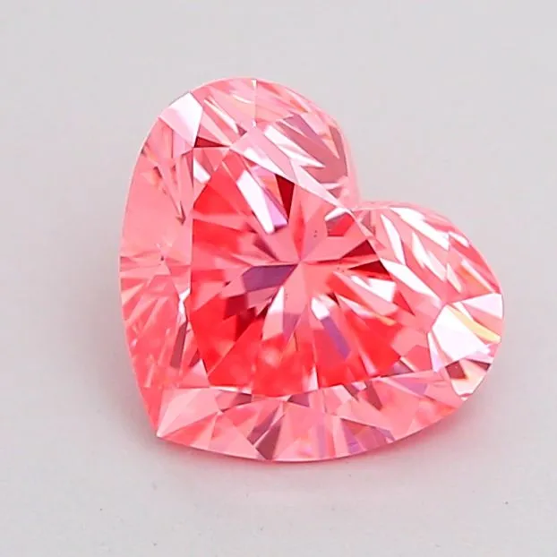 1.03ct HEART Fancy Vivid Pink VS1 Coloured Lab diamond