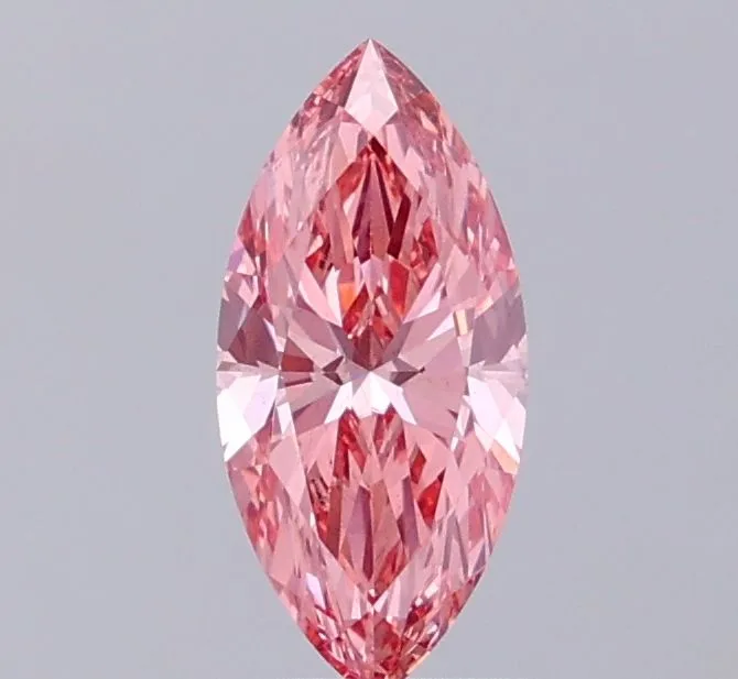 1.02ct MARQUISE Fancy Vivid Pink VS2 Coloured Lab diamond