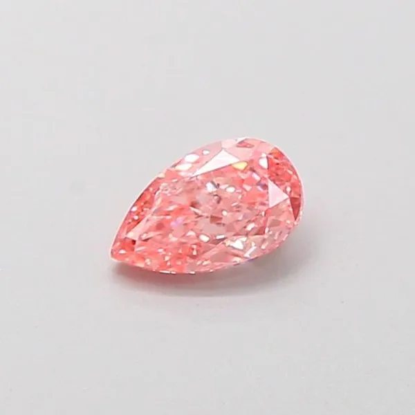 0.35ct PEAR Fancy Vivid Pink VVS2 Coloured Lab diamond