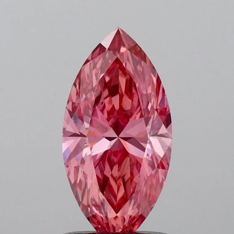 1.06ct MARQUISE Fancy Vivid Pink SI1 Coloured Lab diamond