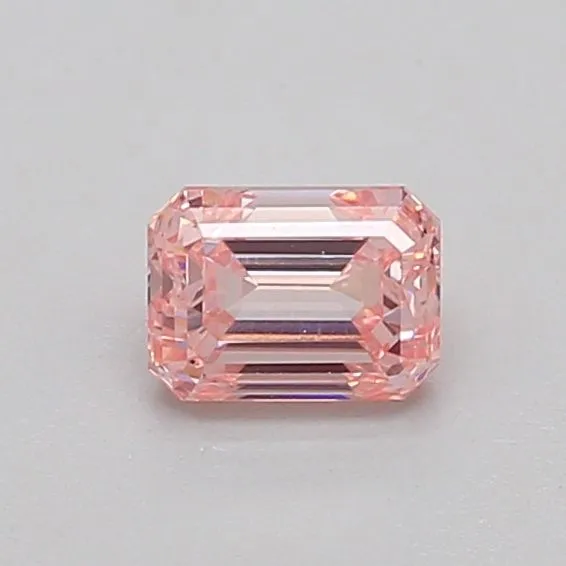 0.5ct EMERALD Fancy Intense Pink VS1 Coloured Lab diamond