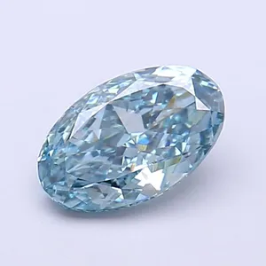 1.06ct OVAL Fancy Vivid Blue VS1 Coloured Lab diamond