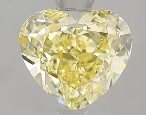 1.52ct HEART Fancy Intense Yellow VS1 Coloured Lab diamond