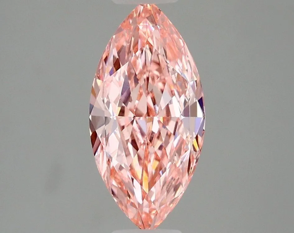 1.52ct MARQUISE Fancy Vivid Pink VS1 Coloured Lab diamond