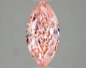 1.52ct MARQUISE Fancy Vivid Pink VS1 Coloured Lab diamond