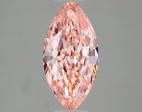 1.52ct MARQUISE Fancy Vivid Pink VS1 Coloured Lab diamond