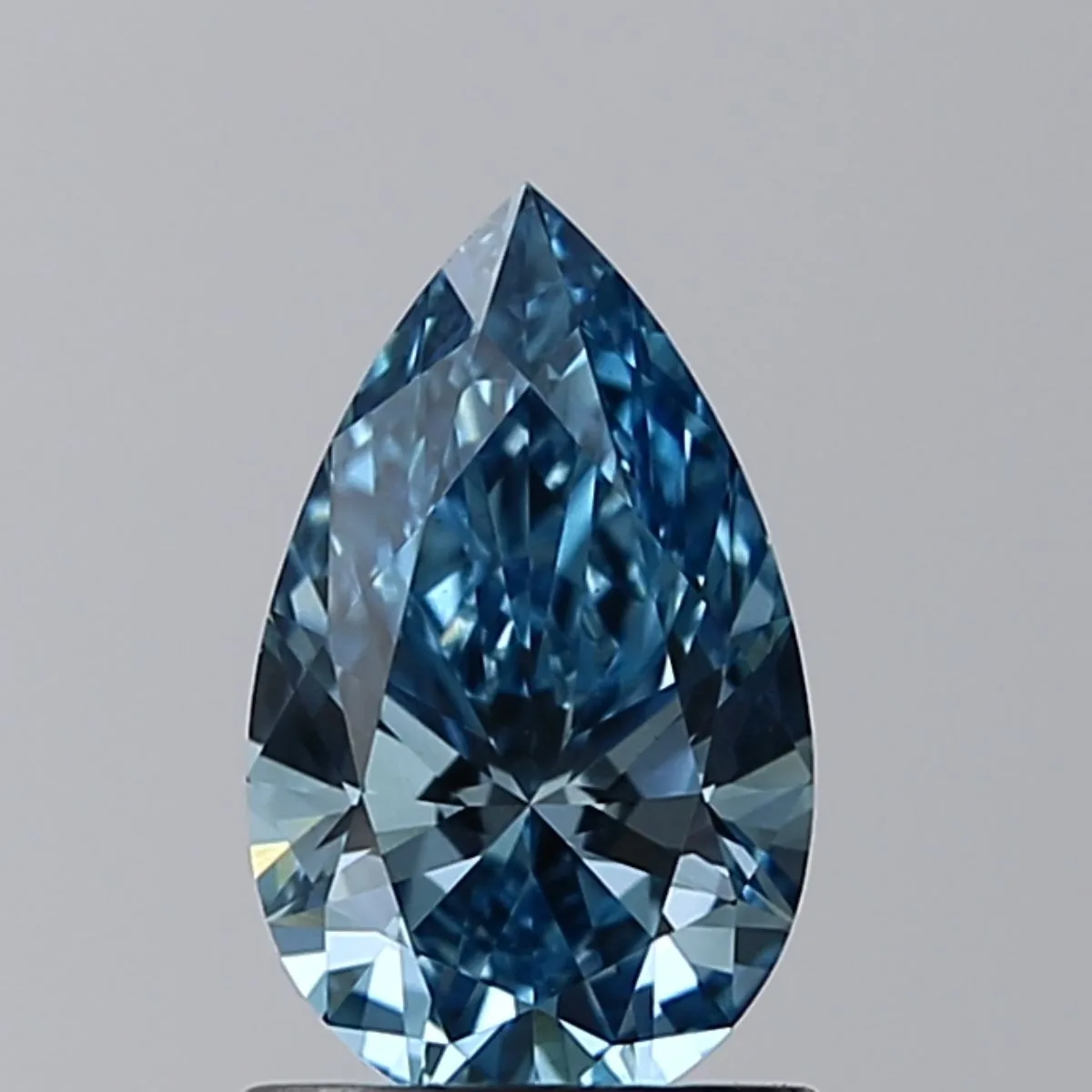 0.93ct PEAR Fancy Vivid Blue VS1 Coloured Lab diamond