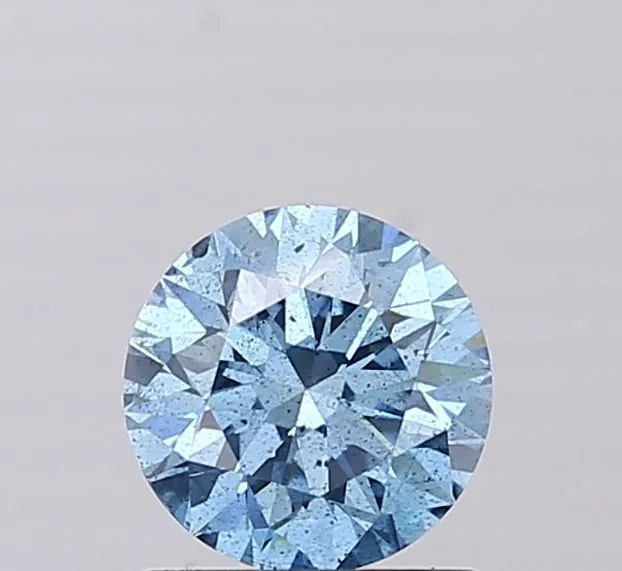 1.00ct ROUND Fancy Vivid Blue I1 Coloured Lab diamond