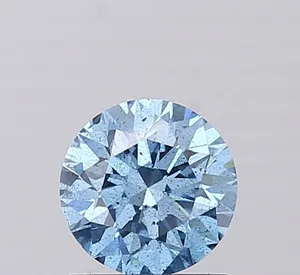 1ct ROUND Fancy Vivid Blue I1 Coloured Lab diamond