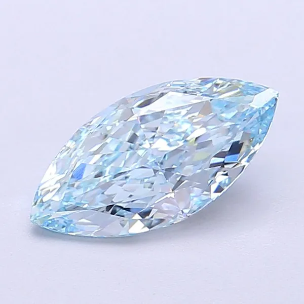 1.27ct MARQUISE Fancy Vivid Blue VS1 Coloured Lab diamond