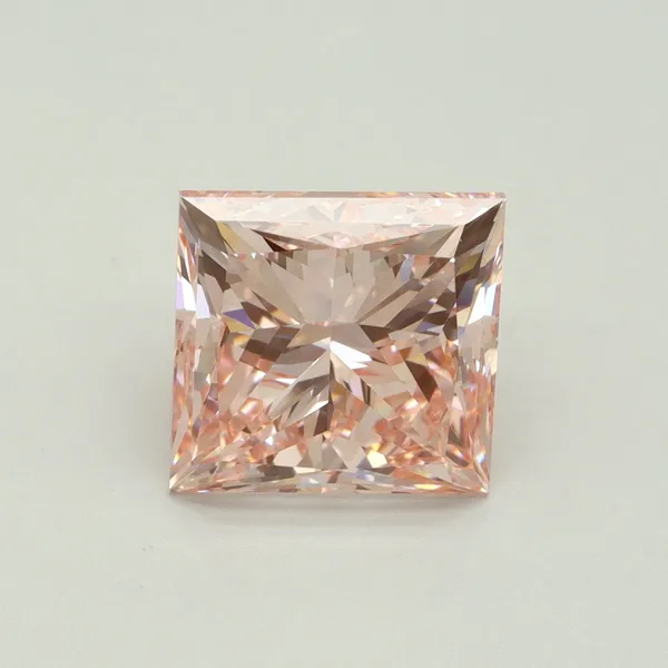 5.03ct PRINCESS Fancy Intense Pink VVS2 Coloured Lab diamond