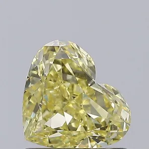 1.06ct HEART Fancy Intense Yellow VS1 Coloured Lab diamond