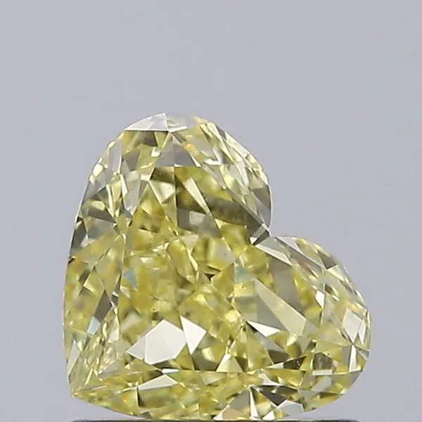 1.06ct HEART Fancy Intense Yellow VS1 Coloured Lab diamond