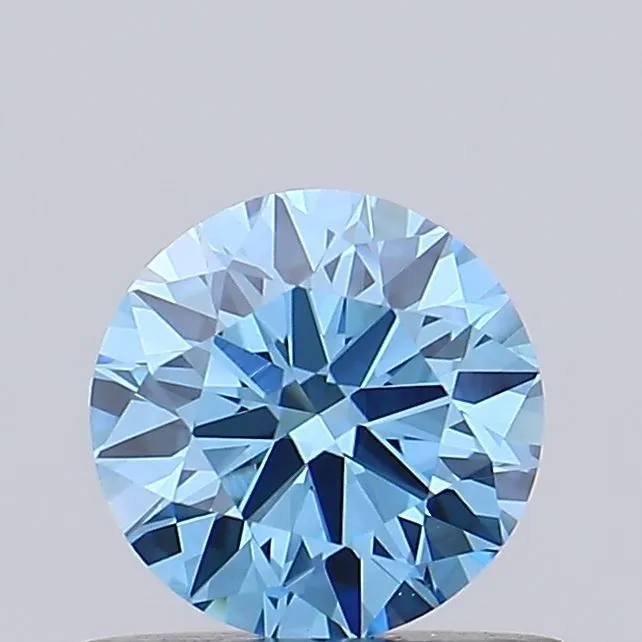0.60ct ROUND Fancy Vivid Blue VS1 Coloured Lab diamond