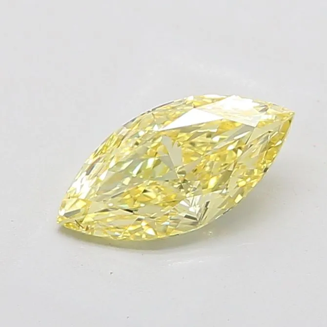 1.69ct MARQUISE Fancy Intense Yellow VS1 Coloured Lab diamond